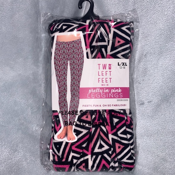 Women’s Pink and Black Leggings - Picture 1 of 2